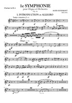 Alex Guilmant. Premiere Symphonie pour Orgue et Orchestre, Clarinet in B II Part