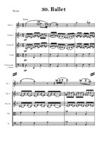 Gluck. Dance of the Blessed Spirits for flute and strings. Score and Parts