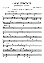 Alex Guilmant. Premiere Symphonie pour Orgue et Orchestre – Orchestral part of 2 trumpets in Bb (6 pages)